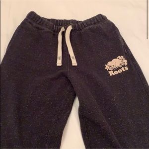 NOT SOLD YET!! roots black salt and pepper sweatpants!!!